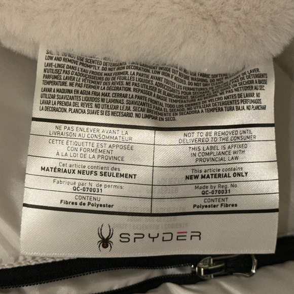 NWT Spyder Puffer Coat “Moonbeam” - Picture 7 of 8